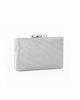 Immagine di DIVAS - Clutch glitterata argento con chiusura gioiello