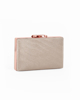 Immagine di DIVAS - Clutch glitterata champagne con chiusura gioiello