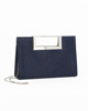 Immagine di DIVAS - Clutch rettangolare blu in lurex