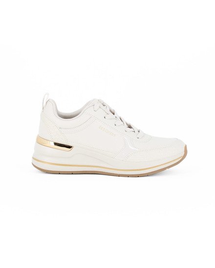 Immagine di SKECHERS BILLION 2 - FINE SHINE - Sneakers beige da donna con dettaglio cocco