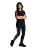 Immagine di ADIDAS - LEGGINGS NERA/ROSA DA RAGAZZA 3-STRIPES TIG - IZ3428