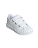 Immagine di ADIDAS ADVANTAGE BASE 2.0 CF C - Scarpa bianca rosa numerata 28-35