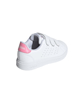 Immagine di ADIDAS ADVANTAGE BASE 2.0 CF C - Scarpa bianca rosa numerata 28-35