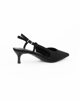 Immagine di MISS GLOBO - Slingback nera in tessuto con sottopiede memory foam , tacco 5CM