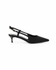 Immagine di MISS GLOBO - Slingback nera in tessuto con sottopiede memory foam , tacco 5CM