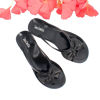 Immagine di MY JEWELS - Ciabatta infradito nera in gomma con fiocco strass
