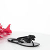 Immagine di MY JEWELS - Ciabatta infradito nera in gomma con fiocco strass