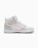 Immagine di PUMA - Sneaker alta da ragazza bianca e rosa con lacci, numerata 36/39 - REBOUND V6 MID JR