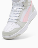 Immagine di PUMA - Sneaker alta da ragazza bianca e rosa con lacci, numerata 36/39 - REBOUND V6 MID JR