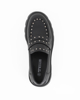 Immagine di MISS GLOBO - Mocassino nero con borchie e suola track,sottopiede in memory foam