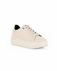 Immagine di MISS GLOBO - Scarpa sneakers beige in VERA PELLE con patch dorata