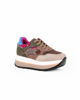 Immagine di MISS GLOBO - Scarpa sneakers khaki, fucsia e azzurra scamosciata con lacci