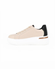 Immagine di MISS GLOBO - Scarpa sneakers beige in VERA PELLE con lacci e zip laterale