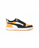 Immagine di PUMA REBOUND V6 LO JR, Scarpa nera gialla e bianca, numerata 36-39