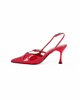 Immagine di MISS GLOBO - Décolleté slingback rossa in vernice con sottopiede in memory foam e dettaglio cinturini incrociati, tacco 7,5CM