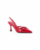 Immagine di MISS GLOBO - Décolleté slingback rossa in vernice con sottopiede in memory foam e dettaglio cinturini incrociati, tacco 7,5CM