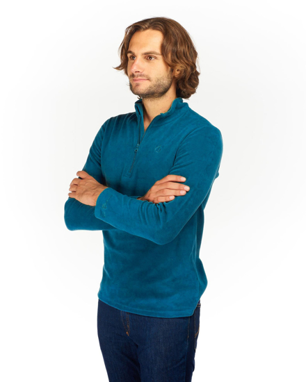 Immagine di MICROPILE VITTORIO 1/2 ZIP DENIM BLUE