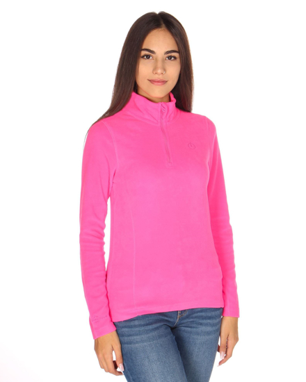 Immagine di MICROPILE VALENTINA 1/2 ZIP ROSA FLUO