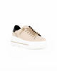 Immagine di MISS GLOBO - Sneakers beige con zip laterale e lacci con strass