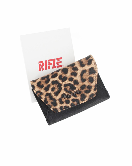 Immagine di RIFLE - Portafoglio leopardato da donna con logo