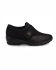 Immagine di FLY FLOT - Scarpa nera da donna in microfibra elastica con sottopiede in memory, MADE IN ITALY