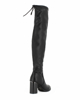 Immagine di MISS GLOBO - Stivale nero con zip laterale e coulisse, tacco 8CM