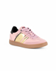 Immagine di RIFLE - Scarpa sneakers rosa da donna con lacci e dettagli oro