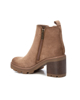 Immagine di REFRESH - Tronchetto taupe scamosciato con due zip laterali, tacco 7,5CM