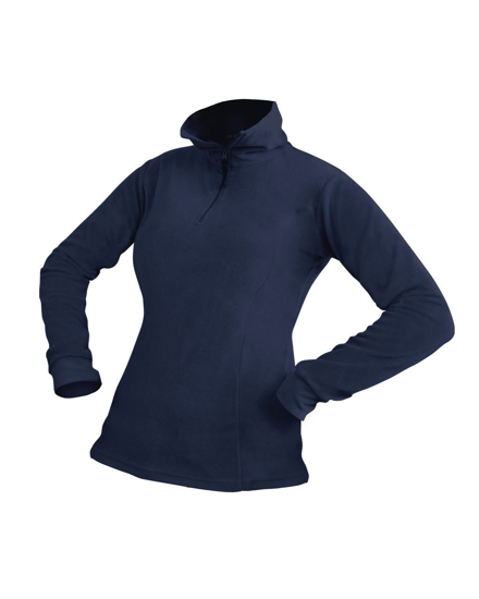 Immagine di ON SPIRIT - Micropile blu da donna con mezza zip frontale - ELISA