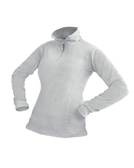 Immagine di ON SPIRIT - Micropile bianco da donna con mezza zip frontale - ELISA