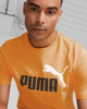 Immagine di PUMA - T-shirt Essentials 2 gialla da uomo con logo