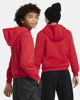 Immagine di NIKE  Club Fleece - Felpa rossa con cappuccio per ragazzi FD2988/657