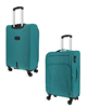 Immagine di COVERI COLLECTION - TROLLEY TURCHESE IN TESSUTO ESPANDIBILE CON DOPPIA TASCA FRONTALE