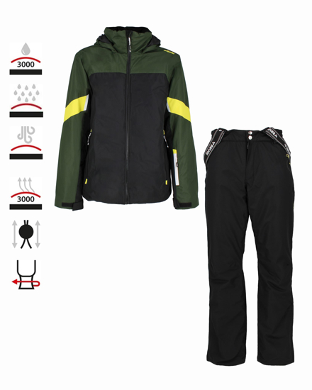 Immagine di COMPLETO SCI UOMO GREEN-BLACK