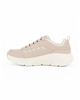 Immagine di SKECHERS - D'LUX WALKER 2.0 - GOLDEN STEP - Sneakers taupe in VERA PELLE  con soletta in memory foam