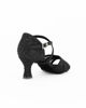 Immagine di GLOBODANCE - Scarpa da ballo nera glitterata con sottopiede in memory foam e strass, tacco 6CM