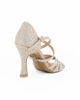 Immagine di GLOBODANCE - Scarpa da ballo platino in lurex con sottopiede in memory foam e strass, tacco 8,5CM