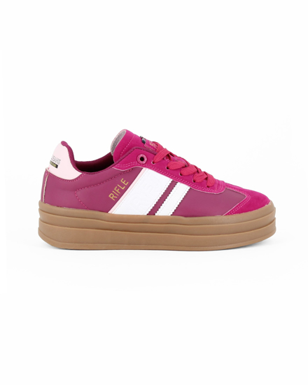 Immagine di RIFLE - Sneakers fucsia da donna con lacci