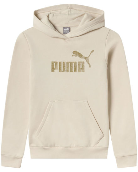 Immagine di PUMA - FELPA JUNIOR PANNA CON CAPPUCCIO E LOGO GLITTER  684773-87