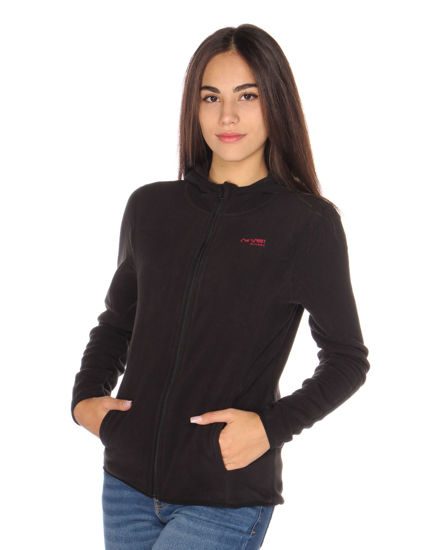 Immagine di ON SPIRIT - PILE NERO CON CAPPUCCIO E FULL ZIP DA DONNA AD01134