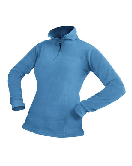 Immagine di ON SPIRIT - MICROPILE BLU CIELO MEZZA ZIP DA DONNA