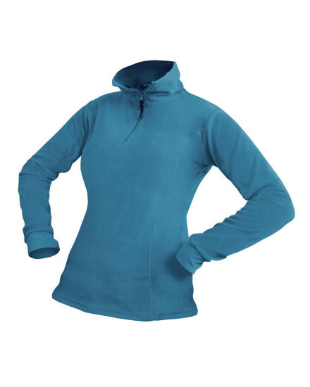 Immagine di ON SPIRIT - MICROPILE BLU MEZZA ZIP DA DONNA