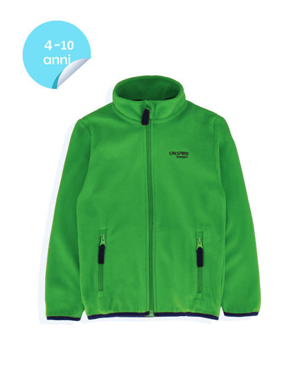 Immagine di ON SPIRIT - MAGLIA MICROPILE VERDE FULL ZIP DA RAGAZZO