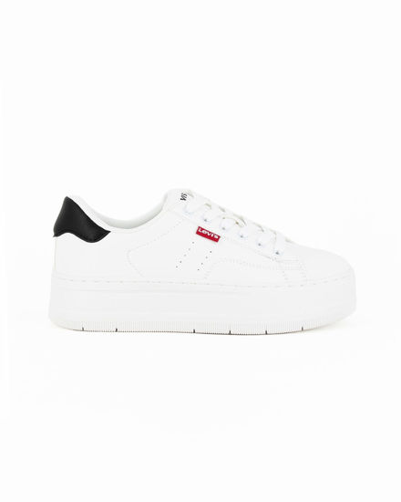 Immagine di LEVI'S - Sneakers bianca da donna con lacci e patch nera