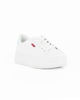 Immagine di LEVI'S - Sneakers bianca da donna con lacci e patch specchiata