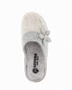 Immagine di DAVEMA - LINEA RELAX - Pantofola grigia e beige da donna con dettaglio fiore, MADE IN ITALY