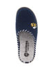 Immagine di DAVEMA - LINEA RELAX - Pantofola blu da donna con dettaglio ape, MADE IN ITALY