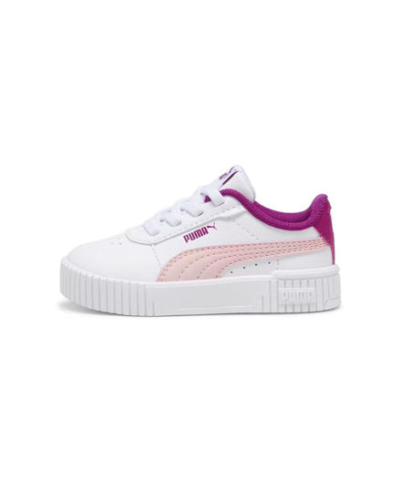 Immagine di PUMA CARINA 2.0 PS - Scarpa bianca e rosa, numerata 28-35 1/2