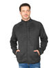 Immagine di ON SPIRIT - Pile nero con zip frontale in tessuto knit polar da uomo - AU01951 CARLO