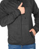 Immagine di ON SPIRIT - Pile nero con zip frontale in tessuto knit polar da uomo - AU01951 CARLO